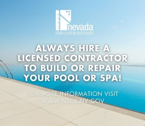 Always hire a licensed contractor to build or repair your pool or spa!